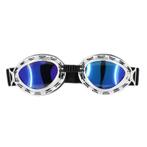 CRG chrome steampunk motorbril Glaskleur: Multi-kleur