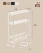 VASAGLE - slanke bijzettafel met oplaadfunctie -, Huis en Inrichting, Tafels | Bijzettafels, Verzenden, Nieuw