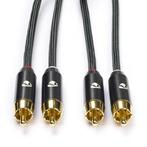Tulp kabel | Nedis | 1 meter (Stereo, 100% koper, Verguld), Verzenden, Nieuw