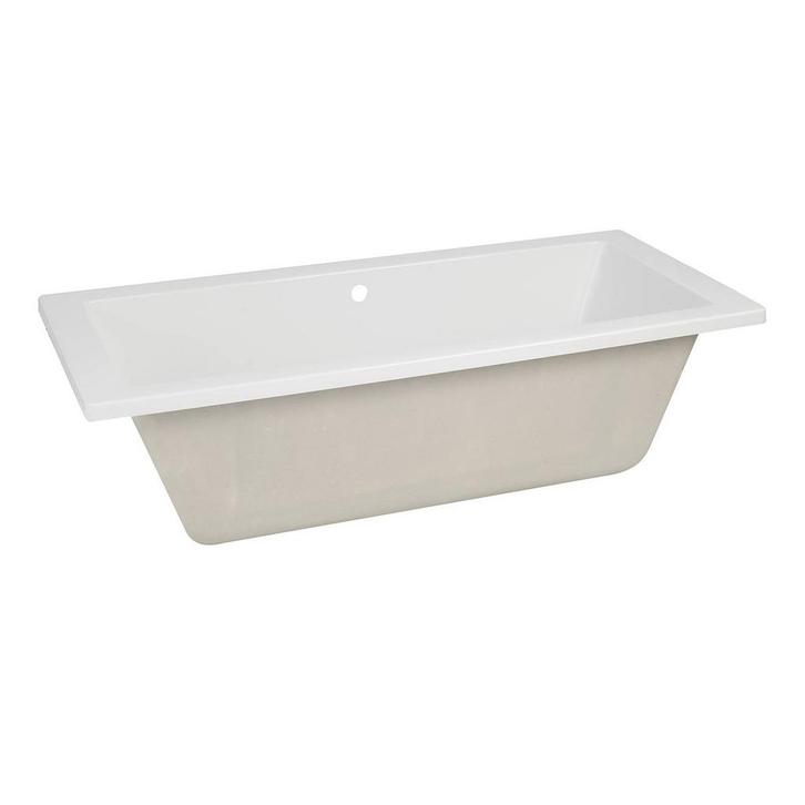 BWS Inbouw Ligbad | DUO | Saturnus | 180x80x49cm | Acryl Wit, Doe-het-zelf en Verbouw, Sanitair, Bad, Nieuw, Ophalen of Verzenden