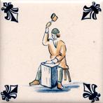 KLM Airline Business Class Delft Blue Tile Coaster - 75×75, Verzenden, Zo goed als nieuw