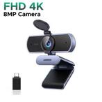 4K 8MP Webcam met Autofocus en Dual AI Mic USB Camera, Computers en Software, Webcams, Verzenden, Nieuw