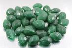 26 grote, mooie handgemaakte smaragden druppelvormige, Verzamelen, Mineralen en Fossielen
