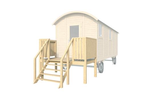 Pipowagen - Zigeunerwagen | Veranda met voor-ingang, Tuin en Terras, Overige Tuin en Terras, Nieuw, Verzenden