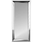 Spiegel met spiegellijst 83x183x5cm Frame Wit/Zilver, Nieuw, Ophalen of Verzenden