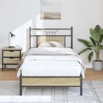 vidaXL Bedframe zonder matras hout sonoma eikenkleurig, Eenpersoons, Bruin, Verzenden, Nieuw