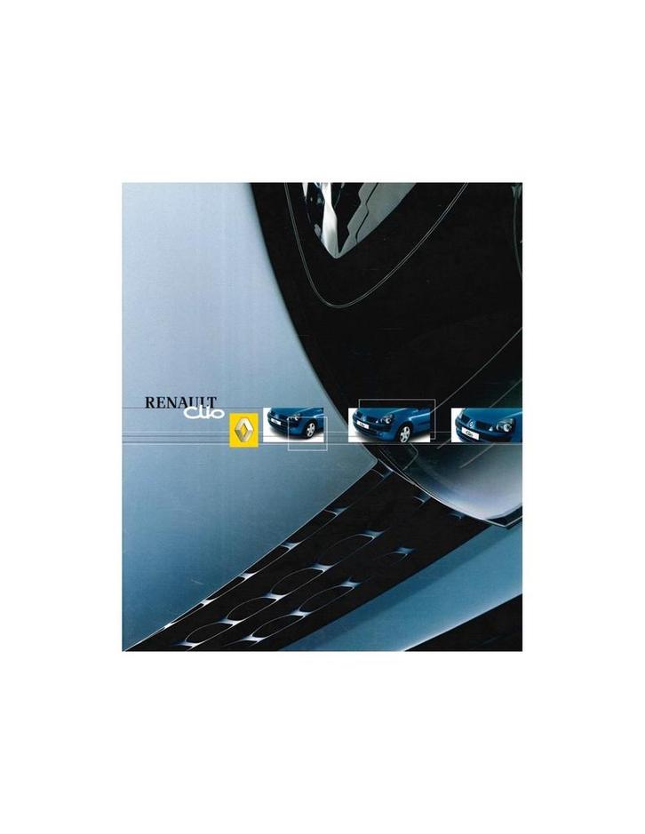 2002 RENAULT CLIO BROCHURE ENGELS, Boeken, Auto's | Folders en Tijdschriften, Renault