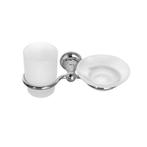 Zeep en Bekerhouder Sapho Diamond Hangend Chroom / Melkglas, Ophalen of Verzenden, Nieuw, Chroom, Bad