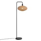 Japandi vloerlamp zwart met stoffen bruine kap - Bida, Huis en Inrichting, Lampen | Vloerlampen, Nieuw, Overige materialen, Japandi