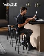 2x Barkruk - PU leren zitting met stiksels - zithoogte 76,2, Verzenden, Nieuw