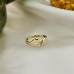 Gouden ring met zirconia (gouden sieraden, geelgoud), Gebruikt, Overige kleuren, Ophalen of Verzenden, 17 tot 18