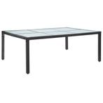 vidaXL Tuintafel 200x150x74 cm poly rattan zwart, Verzenden, Nieuw