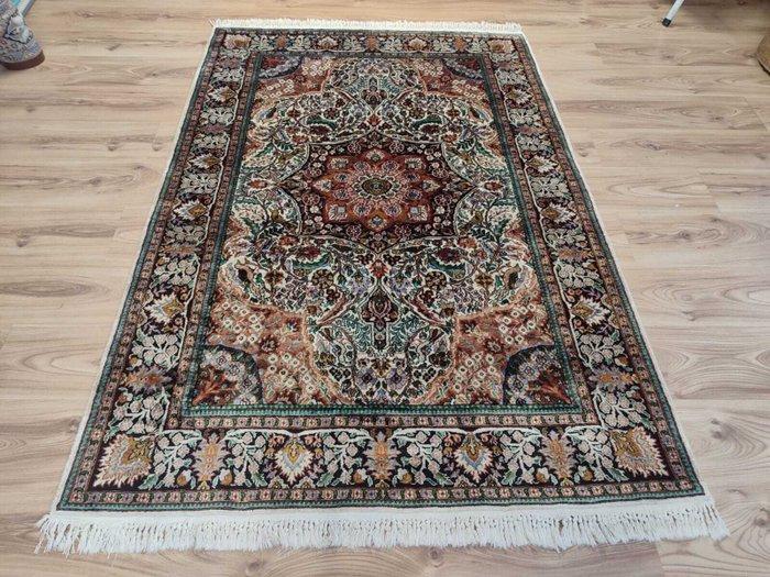 Ghoum - Vloerkleed - 1.9 m - 1.25 m - Kasjmir Zijde Bloemen, Huis en Inrichting, Stoffering | Tapijten en Kleden