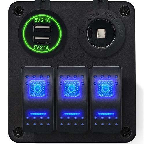 ProRide Schakelpaneel 12V voor Auto/Boot - USB Lader 2, Doe-het-zelf en Verbouw, Elektra en Kabels, Nieuw, Verzenden