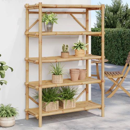 vidaXL Rek 5-laags 100x40x150 cm bamboe, Huis en Inrichting, Woonaccessoires | Wandplanken en Boekenplanken, Nieuw, Verzenden