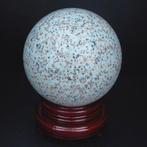 Good Quality Large Kiwi Lotus Jasper sphere Kristal -, Verzamelen