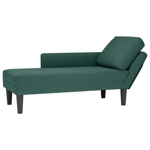vidaXL Chaise longue met kussen&rechterarmleuning fluweel, Huis en Inrichting, Banken | Sofa's en Chaises Longues, Nieuw, Verzenden