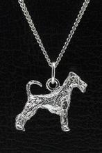 Zilveren Irish terrier met staart ketting hanger - groot, Verzenden, Nieuw