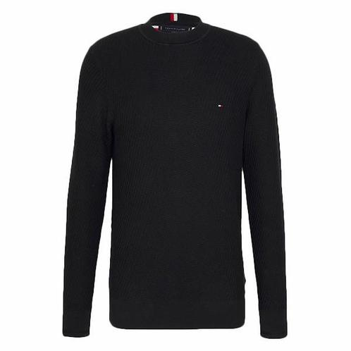 -30% Tommy Hilfiger  Tommy Hilfiger Tommy rectangular struct, Kleding | Heren, Truien en Vesten, Zwart, Nieuw, Verzenden