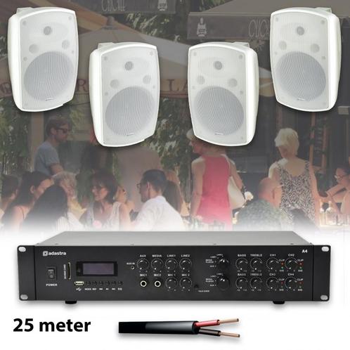 Adastra Terras Set 4x BH8 Speaker + A4 Versterker + 25mtr, Audio, Tv en Foto, Luidsprekers, Overige typen, Nieuw, Overige merken