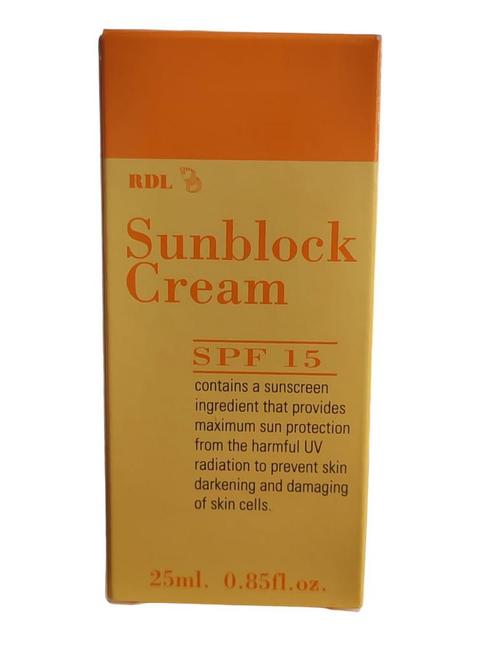 RDL Sunblock Cream SPF 15 /  25ml, Sieraden, Tassen en Uiterlijk, Beautycases, Ophalen of Verzenden