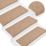 vidaXL Trapmatten zelfklevend 30 st 65x24,5x3,5 cm beige, Doe-het-zelf en Verbouw, Ladders en Trappen, Verzenden, Nieuw