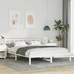 vidaXL Bedframe met hoofdeinde Wit Grenenhout, Huis en Inrichting, Verzenden, Nieuw, Wit, Hout