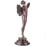 Figuur - Bronzefigur Skulptur Ikarus geflügelter Akt, Antiek en Kunst
