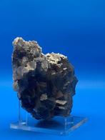 Fluoriet Kristalcluster - Hoogte: 140 mm - Breedte: 170 mm-, Verzamelen, Mineralen en Fossielen
