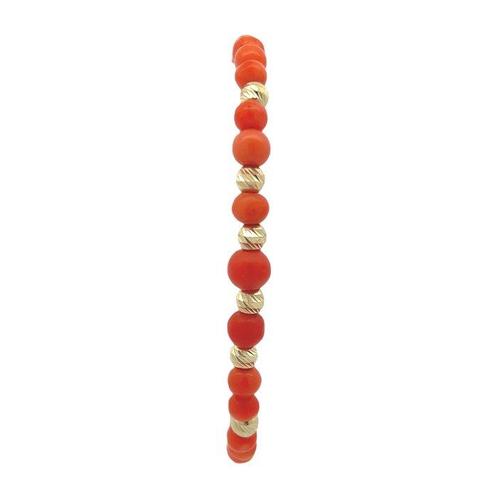Armband - 14 karaat Geel goud Koraal - 2,4 gram goud, Sieraden, Tassen en Uiterlijk, Armbanden
