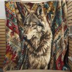 Vintage Totem Wolf zachte fleece deken - Heerlijk groot, Verzenden, Nieuw
