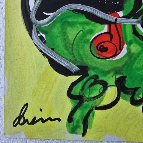 Peter Diem (1945) - Cow in Yellow Field, Antiek en Kunst, Kunst | Schilderijen | Modern