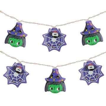 Halloween Lichtsnoer Spinnenweb met Heks - 3 Meter - 20 LED beschikbaar voor biedingen