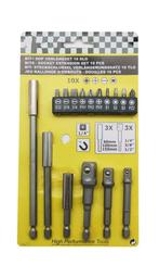 Bit dop adapter verlengset (16 dlg) zeskant, Ophalen of Verzenden, Nieuw