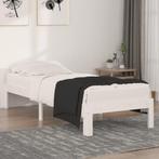 vidaXL Bedframe massief hout wit 75x190 cm, Eenpersoons, Verzenden, Wit, Nieuw