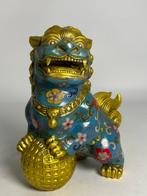 Unieke set cloisonné foo dogs 3.25 kg - Brons - China - Eind, Antiek en Kunst