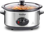 VonShef Slowcooker | 3,5L | 3 warmtestanden | RVS | Veilig, Witgoed en Apparatuur, Verzenden, Nieuw
