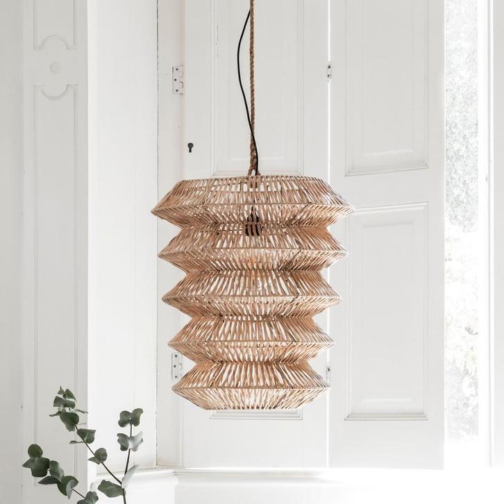 *WOONWINKEL* Must Living Talamanca Ibiza Hanglamp Rotan, Huis en Inrichting, Lampen | Hanglampen, Nieuw, Verzenden