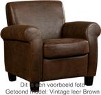 Cognac leren klassieke fauteuils - poot hout zwart - Kenia, Huis en Inrichting, Fauteuils, Klassiek, Nieuw, Ophalen of Verzenden
