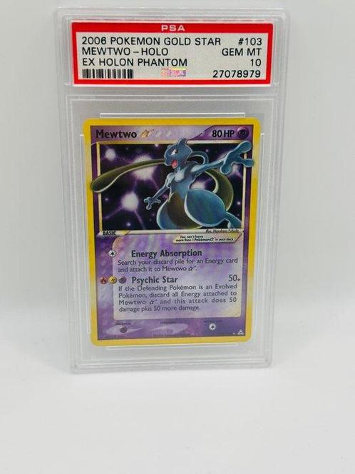 Pokémon - 1 Graded card - Mewtwo goldstar - PSA 10, Hobby en Vrije tijd, Verzamelkaartspellen | Pokémon