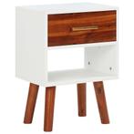 vidaXL Nachtkastje 40x30x57 cm massief acaciahout, Huis en Inrichting, Minder dan 45 cm, Verzenden, Nieuw, 55 tot 70 cm