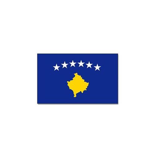 Gevelvlag/vlaggenmast vlag Kosovo 90 x 150 cm - Kosovo ver.., Hobby en Vrije tijd, Feestartikelen, Ophalen of Verzenden