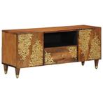 vidaXL TV-kast Honingbruin 105 x 33 x 46 cm Massief Mango, Huis en Inrichting, Verzenden, Nieuw