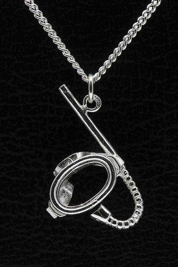 Zilveren Duikbril met snorkel ketting hanger, Sieraden, Tassen en Uiterlijk, Kettinghangers, Verzenden