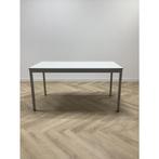 Tweedehands kantinetafel 150x75 cm,  lichtgrijs - grijs, Ophalen of Verzenden, Gebruikt, Bureau