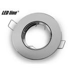 LED line inbouwspot rond kantelbaar Chrome, Ophalen of Verzenden, Nieuw