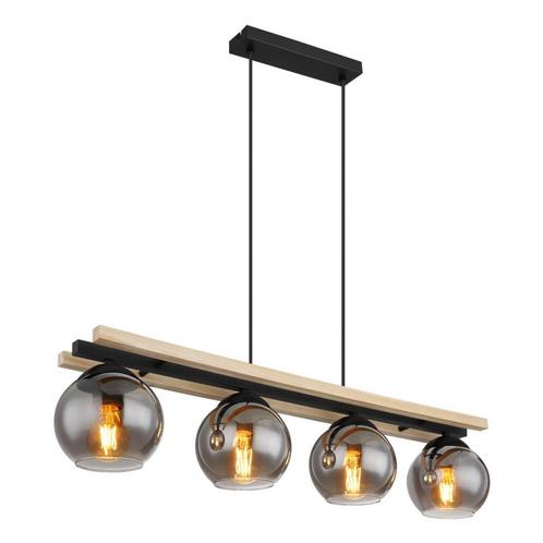 Hanglamp CONNI 15.0 cm 4-lichts Zwart, Smoked, Huis en Inrichting, Lampen | Hanglampen, Metaal, Minder dan 50 cm, Ophalen of Verzenden