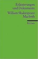 William Shakespeare, Macbeth Reclams Universal-Bibl...  Book, Zo goed als nieuw, Verzenden, Bünsch, Iris [Hrsg.]