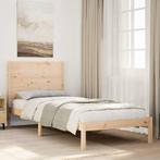 vidaXL Bedframe extra lang zonder matras massief hout 90x210, Eenpersoons, Bruin, Verzenden, Nieuw