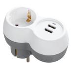 Technik Verdeelstekker met USB Horizontaal - 1-Voudig en 2x, Verzenden, Nieuw